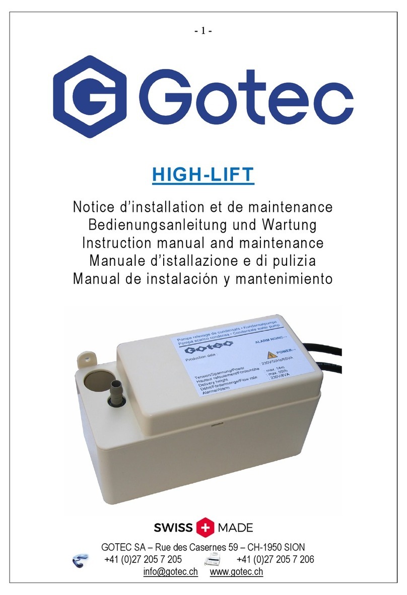 Gotec HIGH-LIFT Instruction manual and maintenance