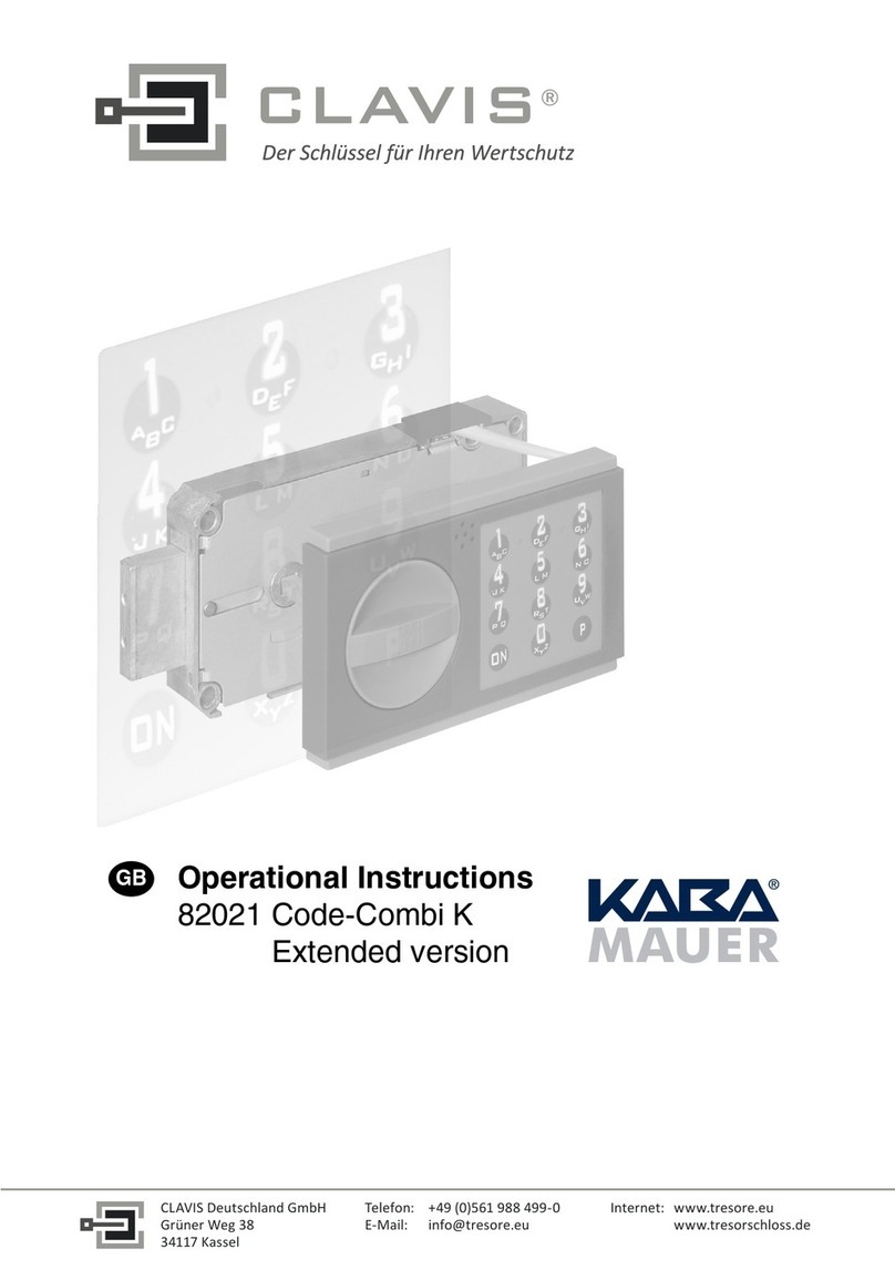 Clavis 82021 Code-Combi K Extended Quick start guide