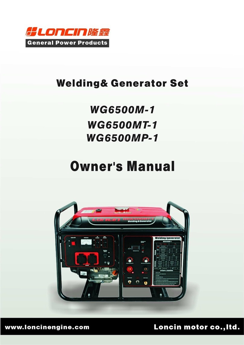 LONCIN WG6500M-1 owner's manual