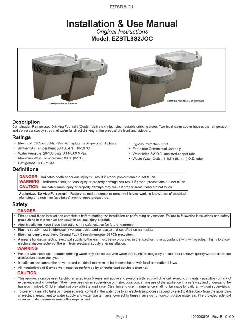 Elkay EZSTL8S2JOC Instructions for use