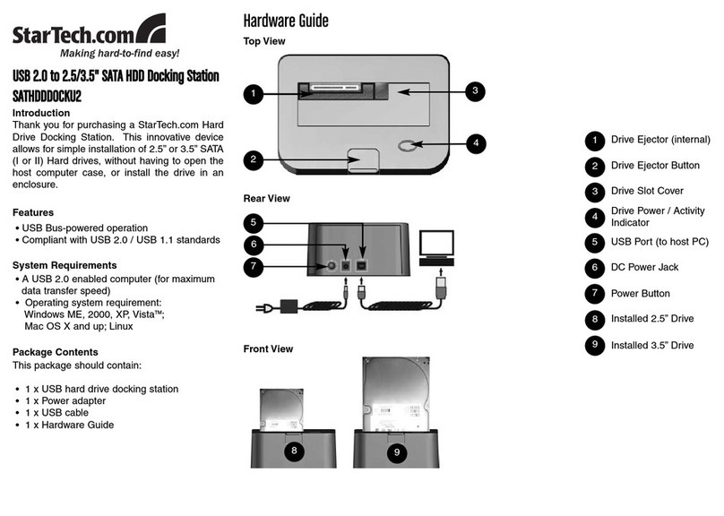 StarTech.com SATHDDDOCKU2 User manual