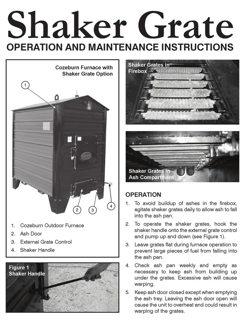 Cozeburn Shaker Grate Series Operation and maintenance instructions Cozeburn Shaker Grate Series Operation and maintenance instructions