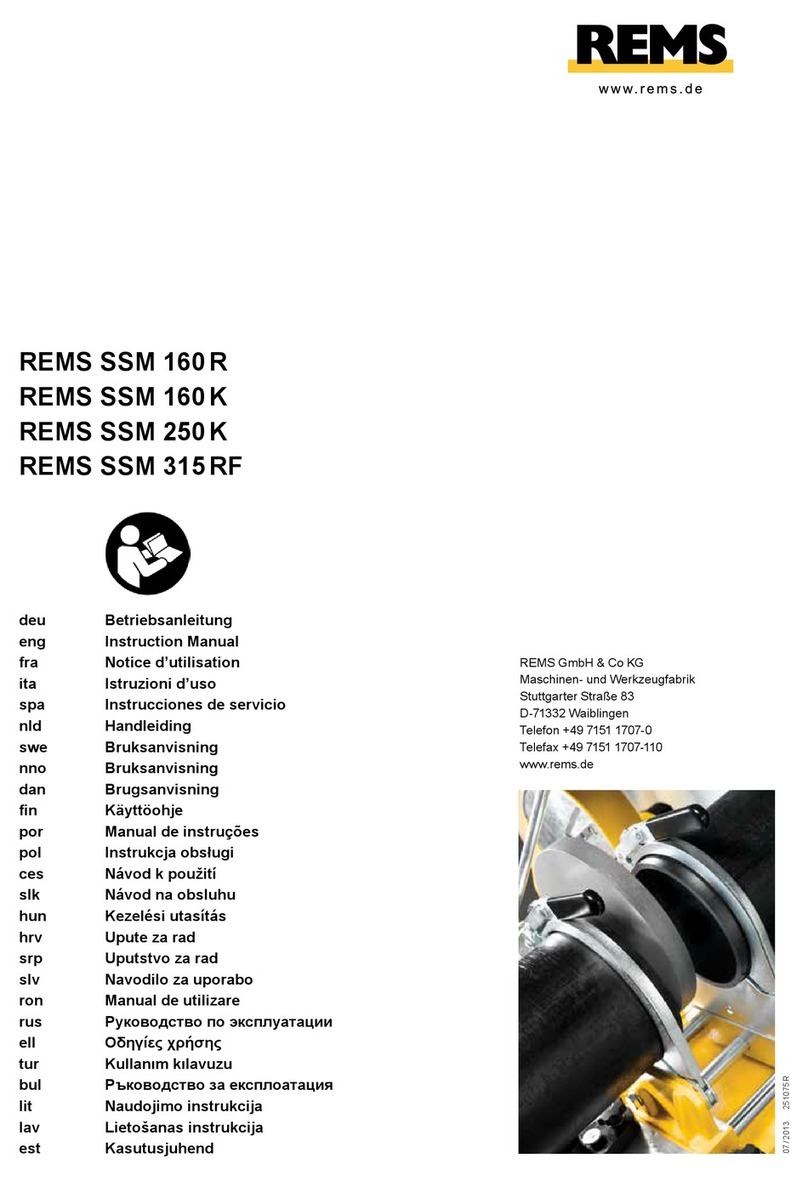 REMS SSM 160 R instruction manual