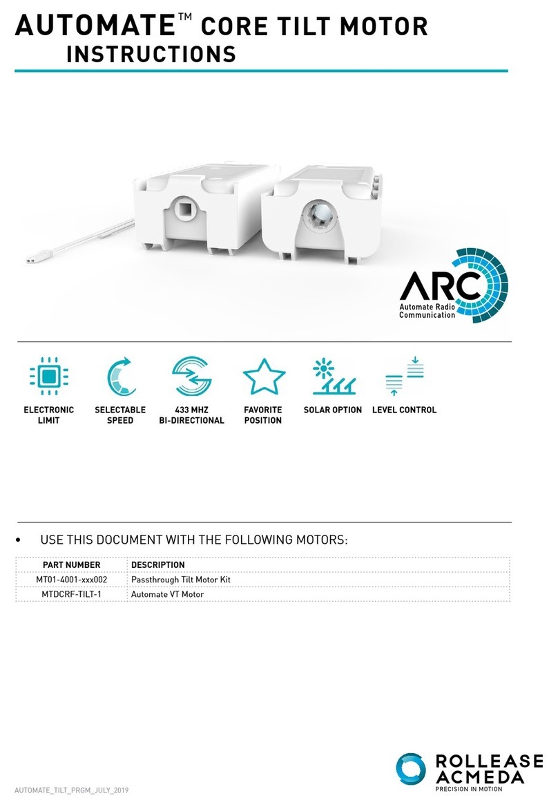 rollease acmeda AUTOMATE MT01-4001-002 Series instructions