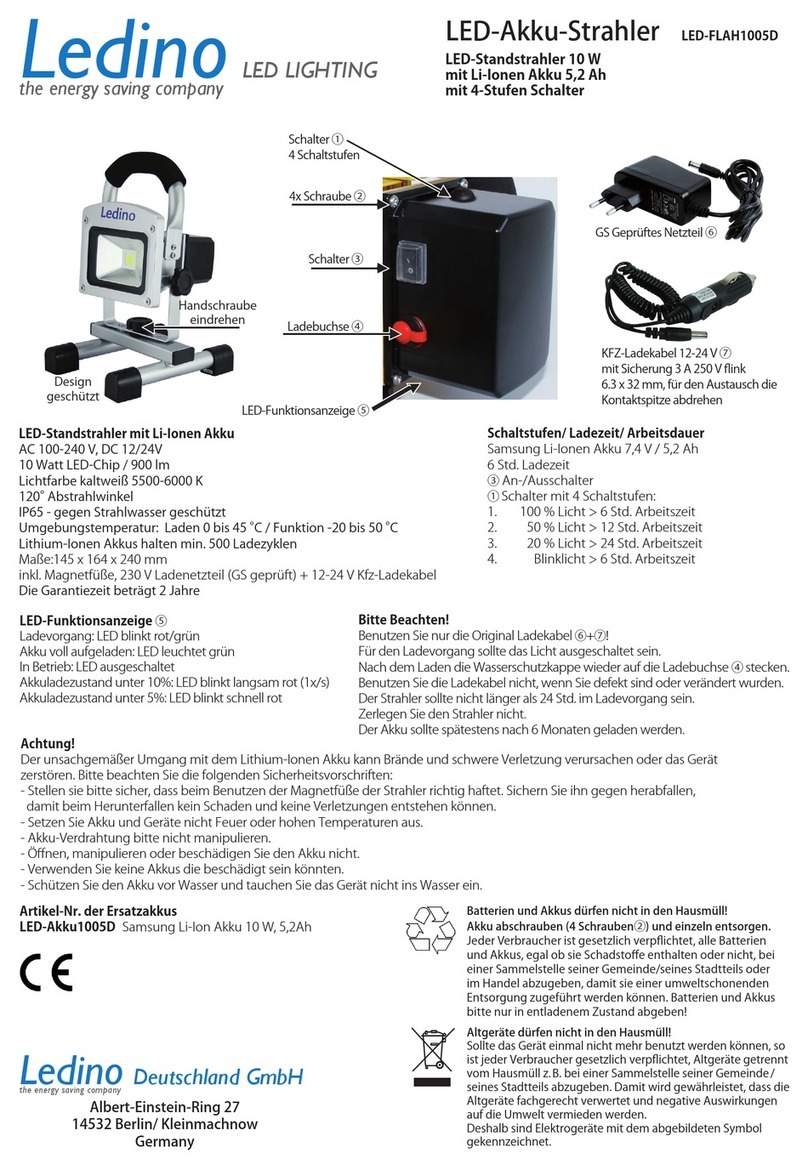 Ledino LED-FLAH1005D User manual
