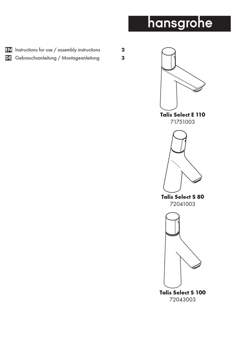 Hans Grohe Talis Select E 110 71751003 Instructions for use/assembly instructions