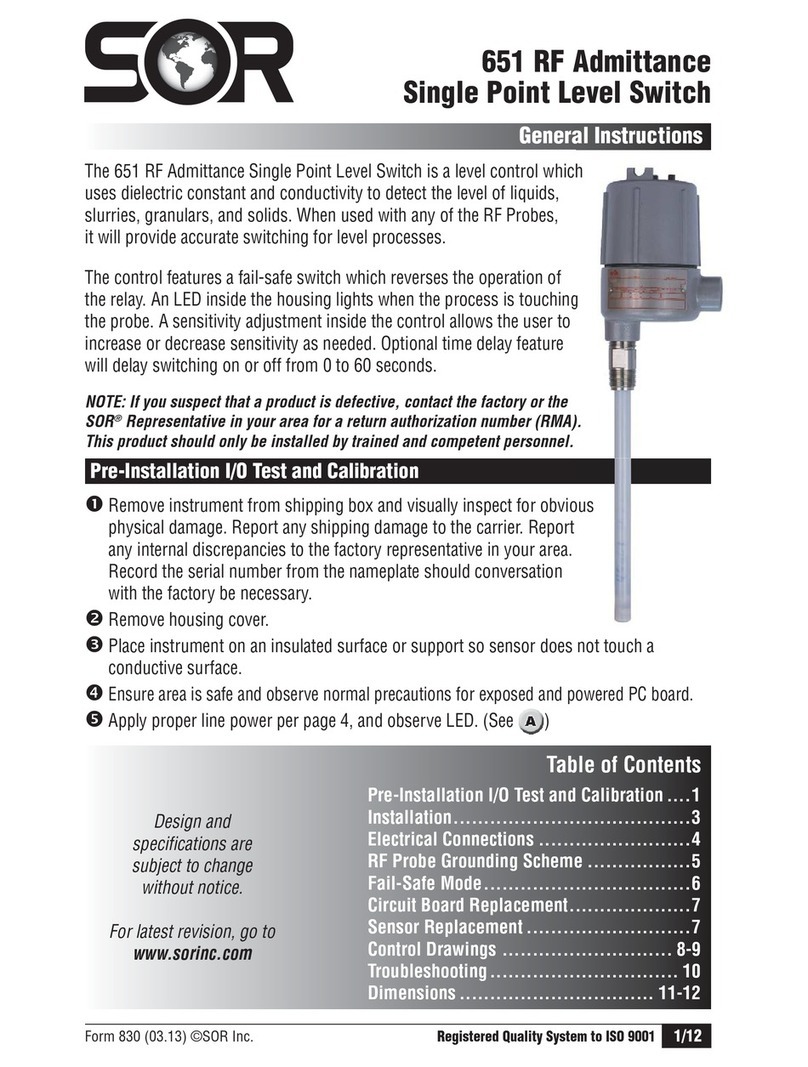 SOR 651 Series Instruction manual