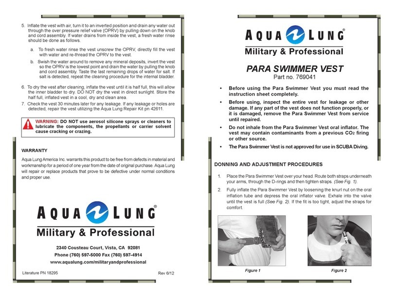 Aqua Lung PARA SWIMMER VEST user manual