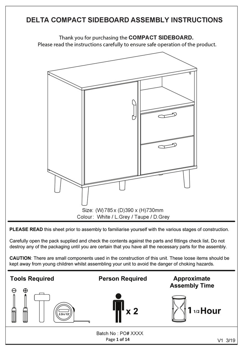 GFW DELTA COMPACT SIDEBOARD Assembly instructions