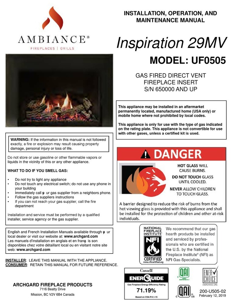 ambiance Inspiration 29MV UF0505 User manual