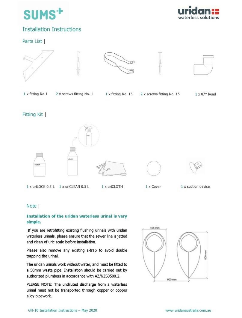 SUMS uridan ADMIRAL GH-10 installation instructions