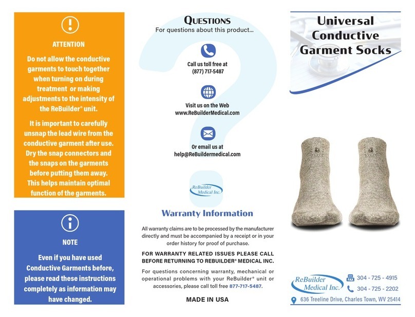 ReBuilder Medical Universal Conductive Garment Socks Installation and operation manual