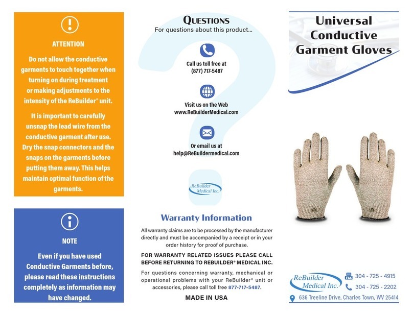 ReBuilder Medical Universal Conductive Garment Gloves Information booklet ReBuilder Medical Universal Conductive Garment Gloves Information booklet