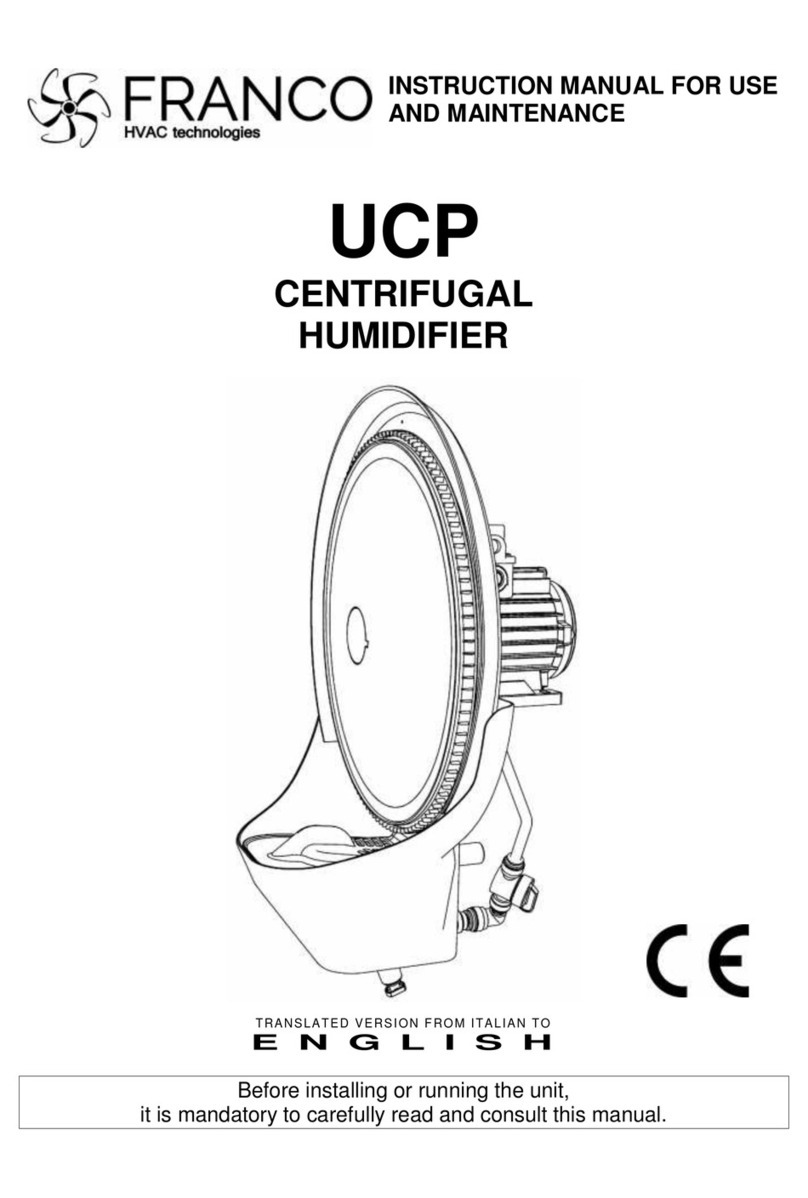 FRANCO UCP Series Instruction manual