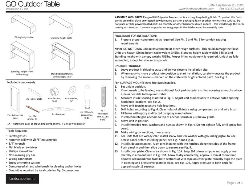 Landscape Forms GO installation guide
