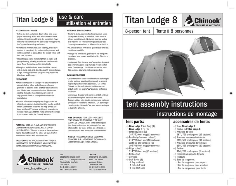 Chinook Titan Lodge 8 Assembly instructions