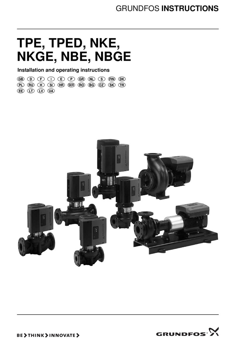 Grundfos TPE Series Installation and operating instructions
