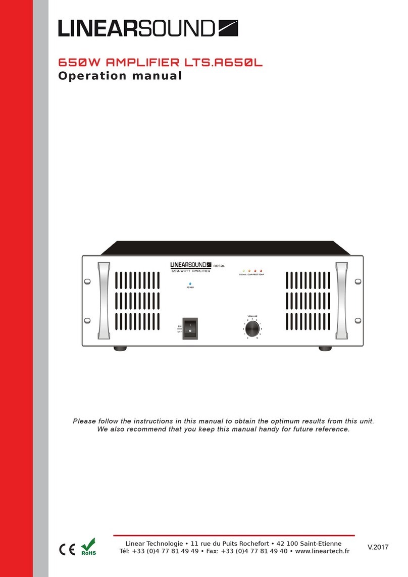 LINEAR SOUND LTS.A650L User manual