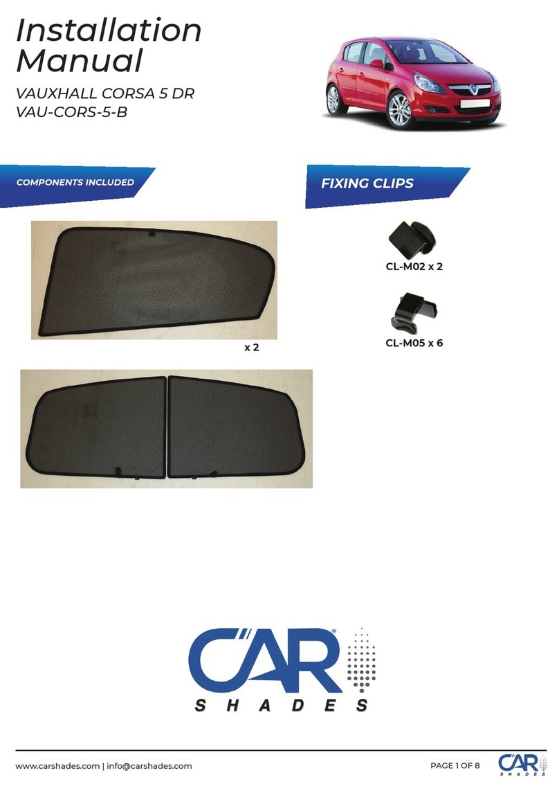 Car Shades VAU-CORS-5-B User manual Car Shades VAU-CORS-5-B User manual