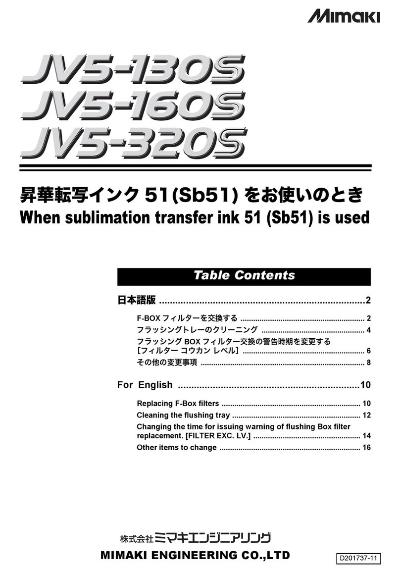 MIMAKI JV5-130S User manual