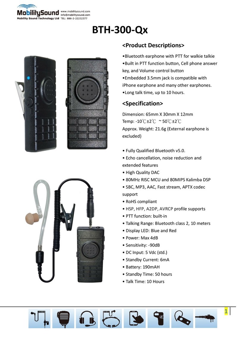 Mobility Sound BTH-300 manual