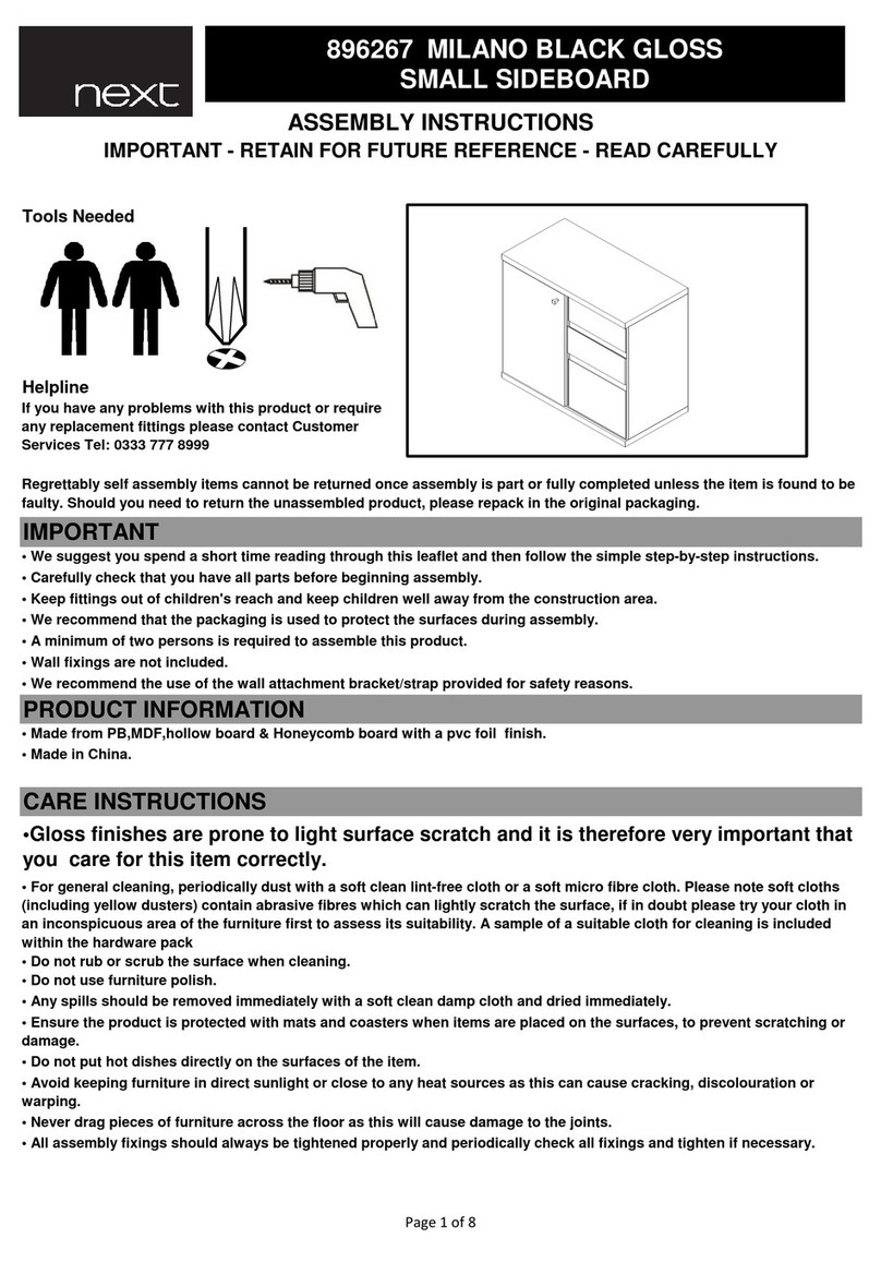 Next MILANO 896267 Assembly instructions