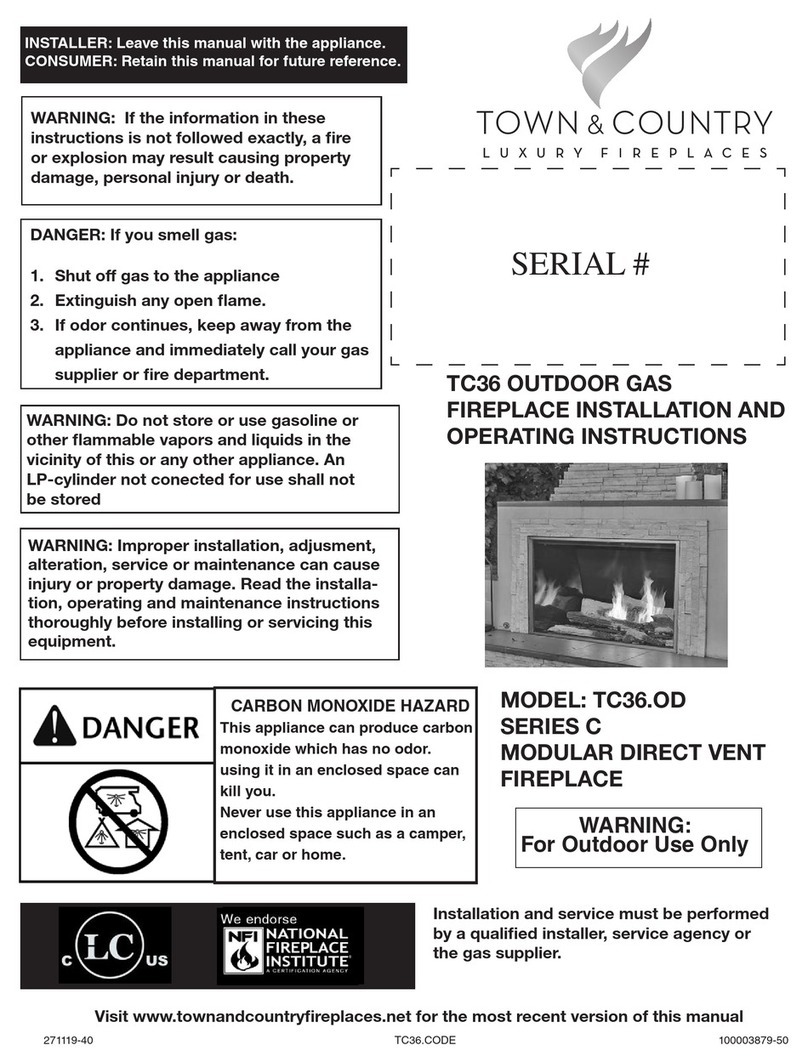 Town & Country Fireplaces Series C Installation and operating instructions