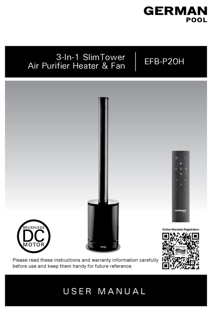 German pool SlimTower EFB-P20H user manual
