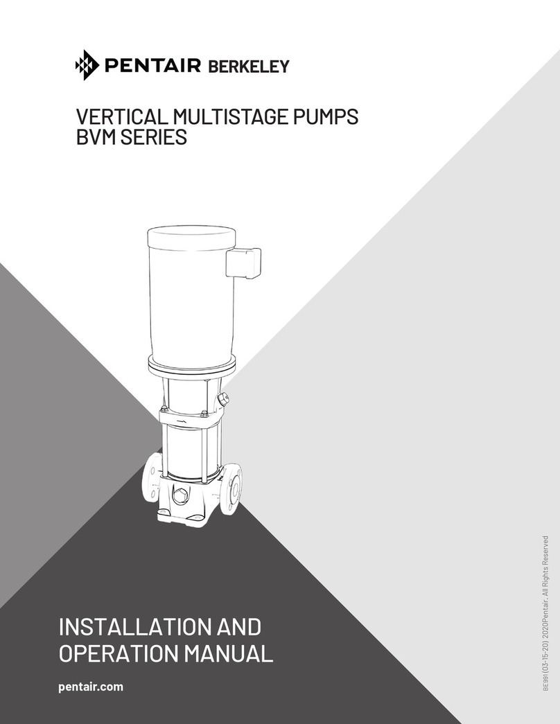 Pentair Berkeley BVM Series Installation and operation manual