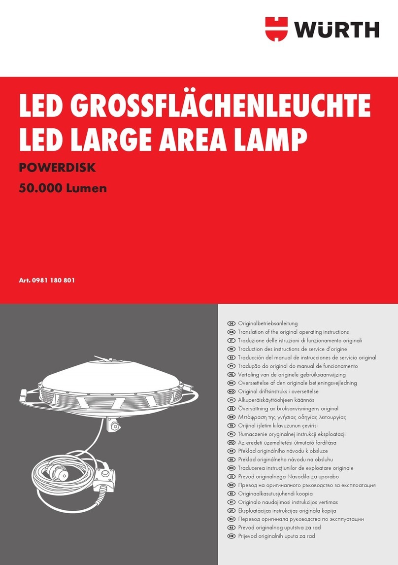 Würth POWERDISK operating instructions