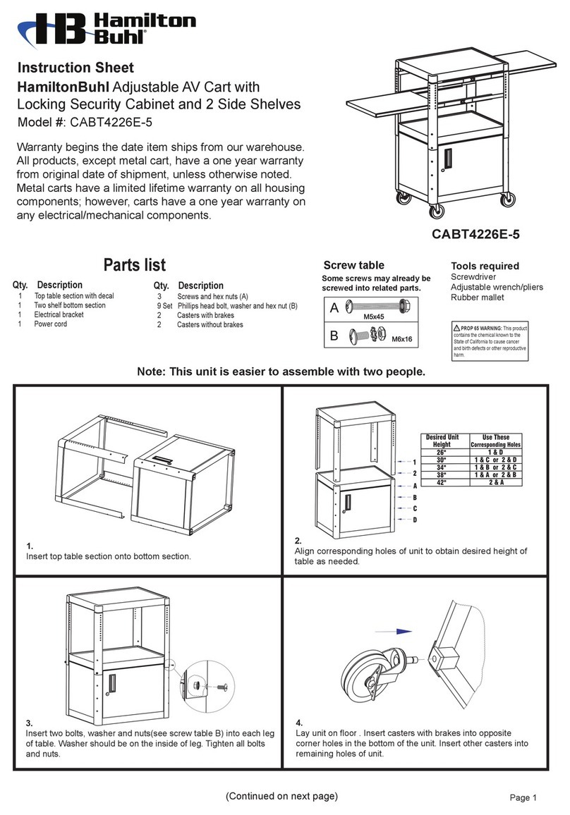 Hamilton/Buhl CABT4226E-5 instruction sheet