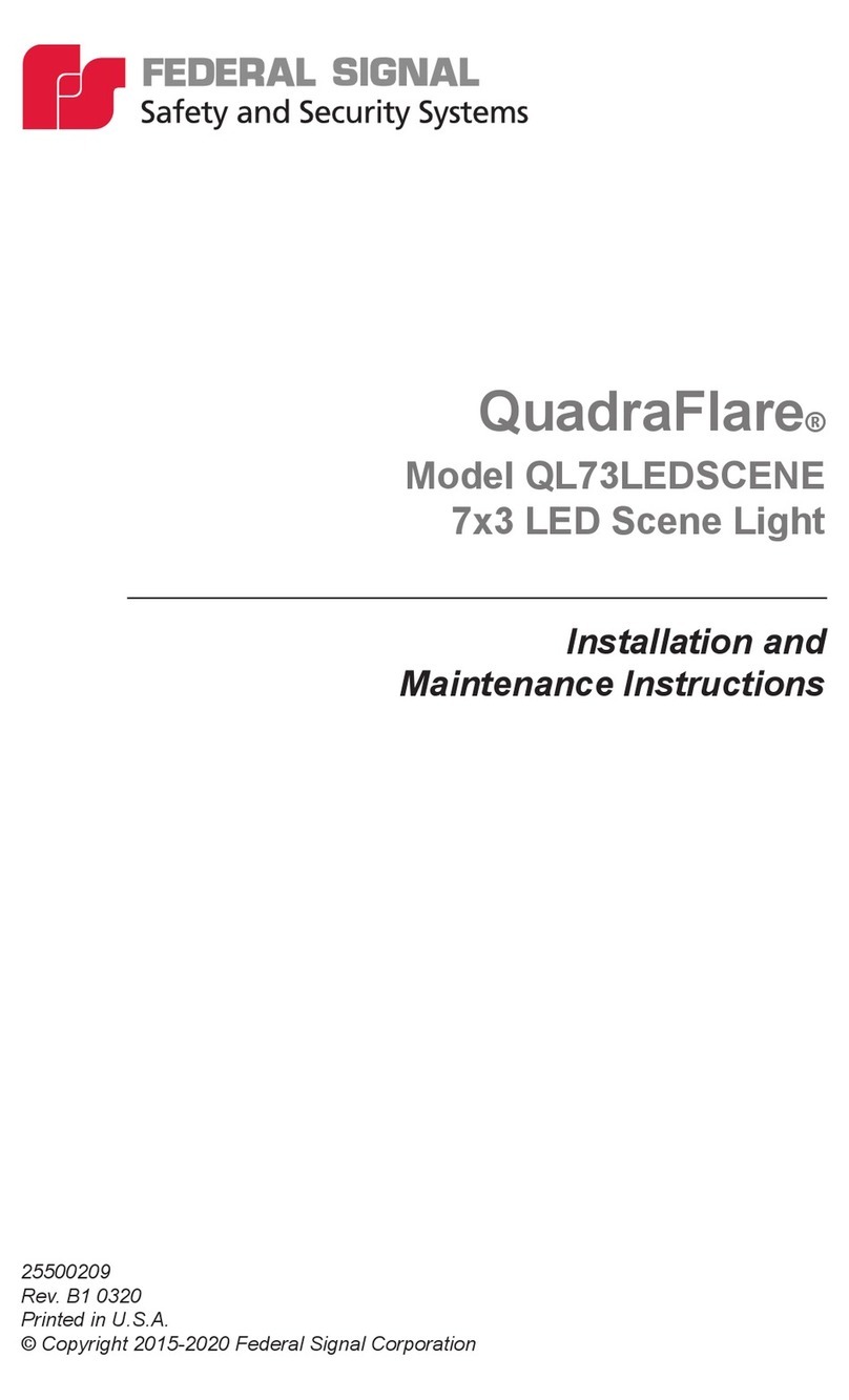 Federal Signal Corporation QuadraFlare QL73LEDSCENE Installation and maintenance instructions