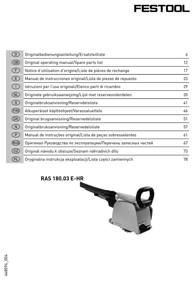 Festool RAS 180.03 E-HR Original operating manual/spare parts list
