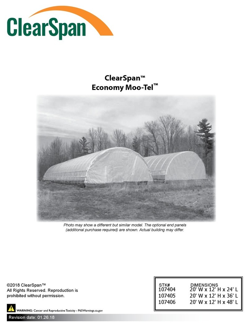 ClearSpan Moo-Tel Economy Series User manual