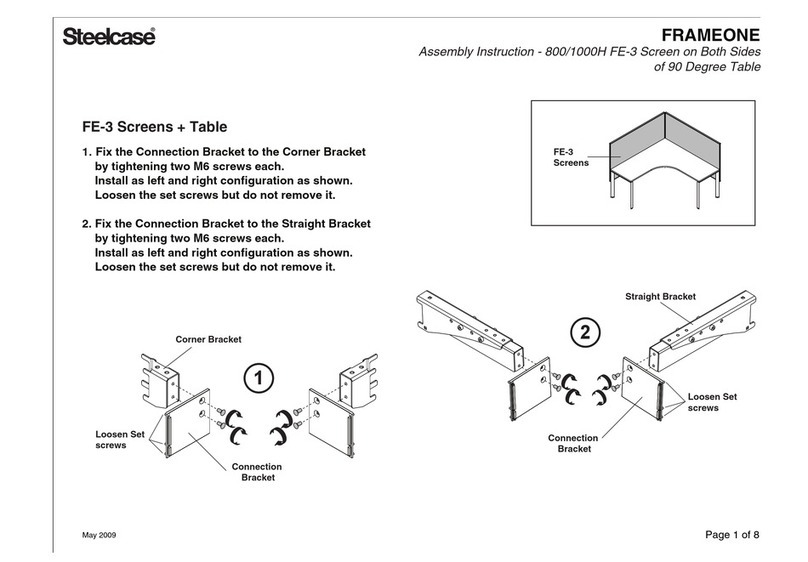 Steelcase FRAMEONE FE-3 Assembly instruction Steelcase FRAMEONE FE-3 Assembly instruction