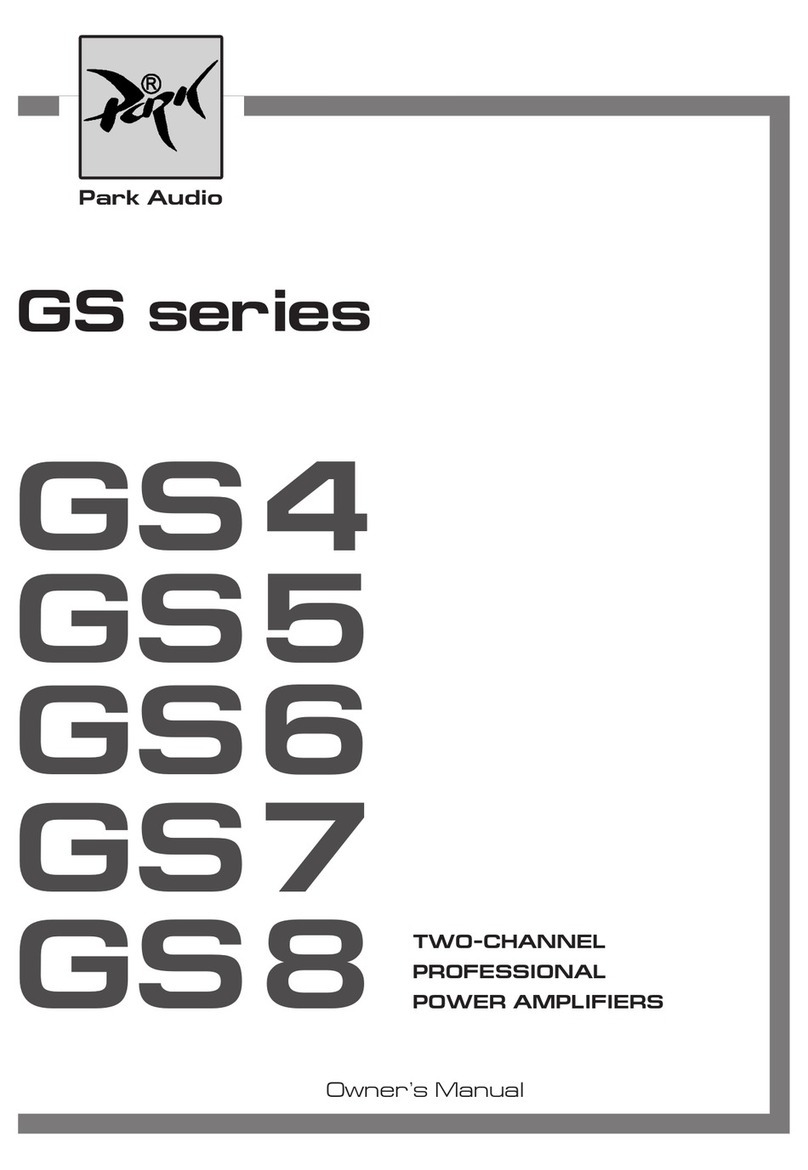 PARK AUDIO GS Series owner's manual