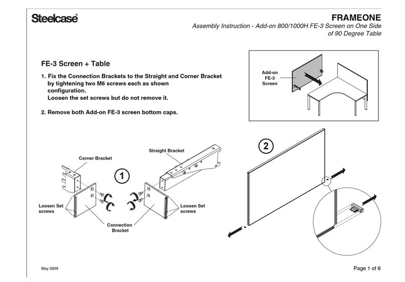 Steelcase FRAMEONE FE-3 Assembly instruction Steelcase FRAMEONE FE-3 Assembly instruction