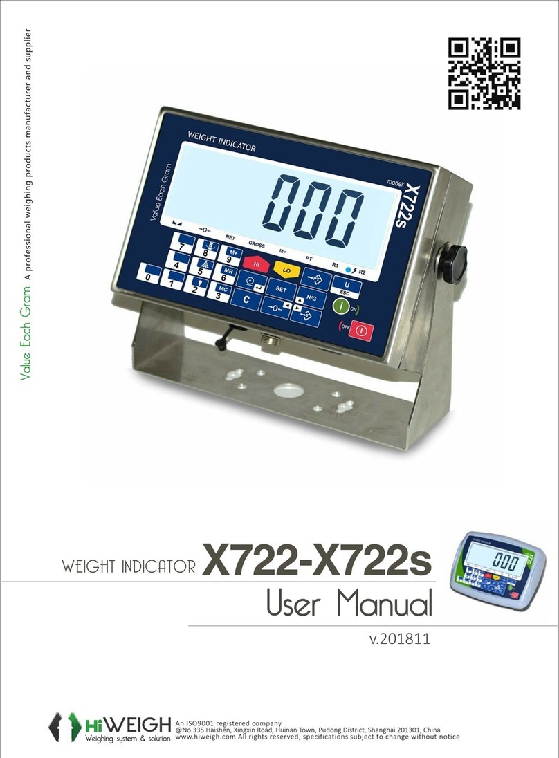 HiWeigh X722 user manual