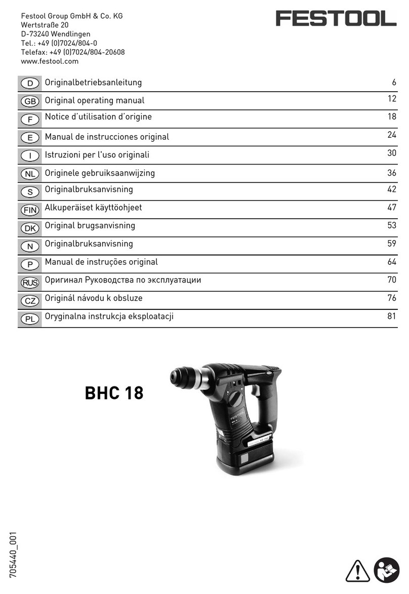 Festool BHC 18 Original operating manual