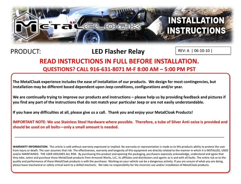 MetalCloak LED Flasher Relay installation instructions MetalCloak LED Flasher Relay installation instructions
