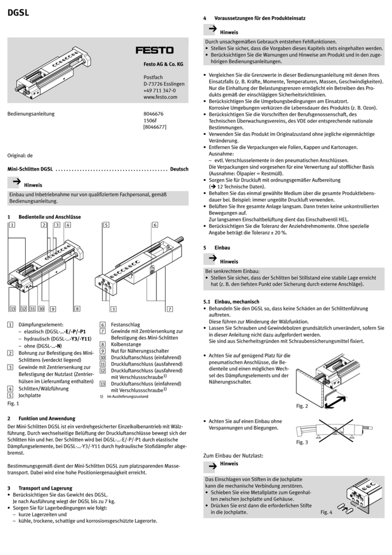 Festo DGSL E Series User manual