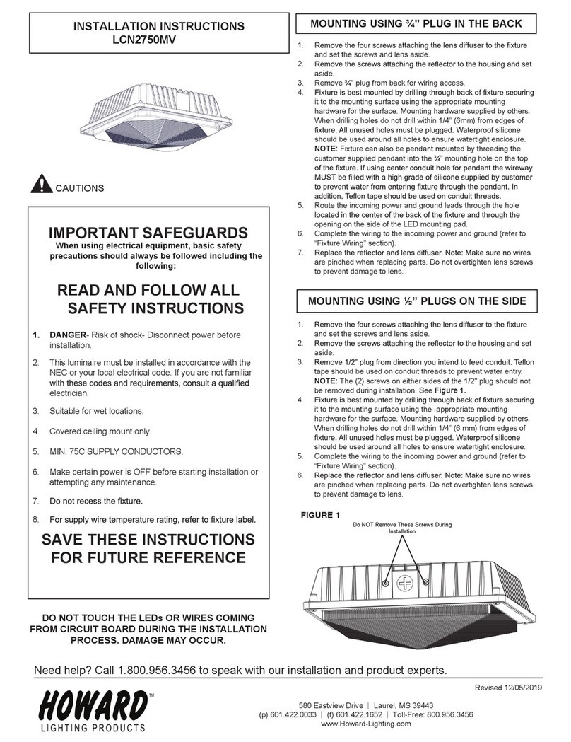Howard LCN2750MV installation instructions