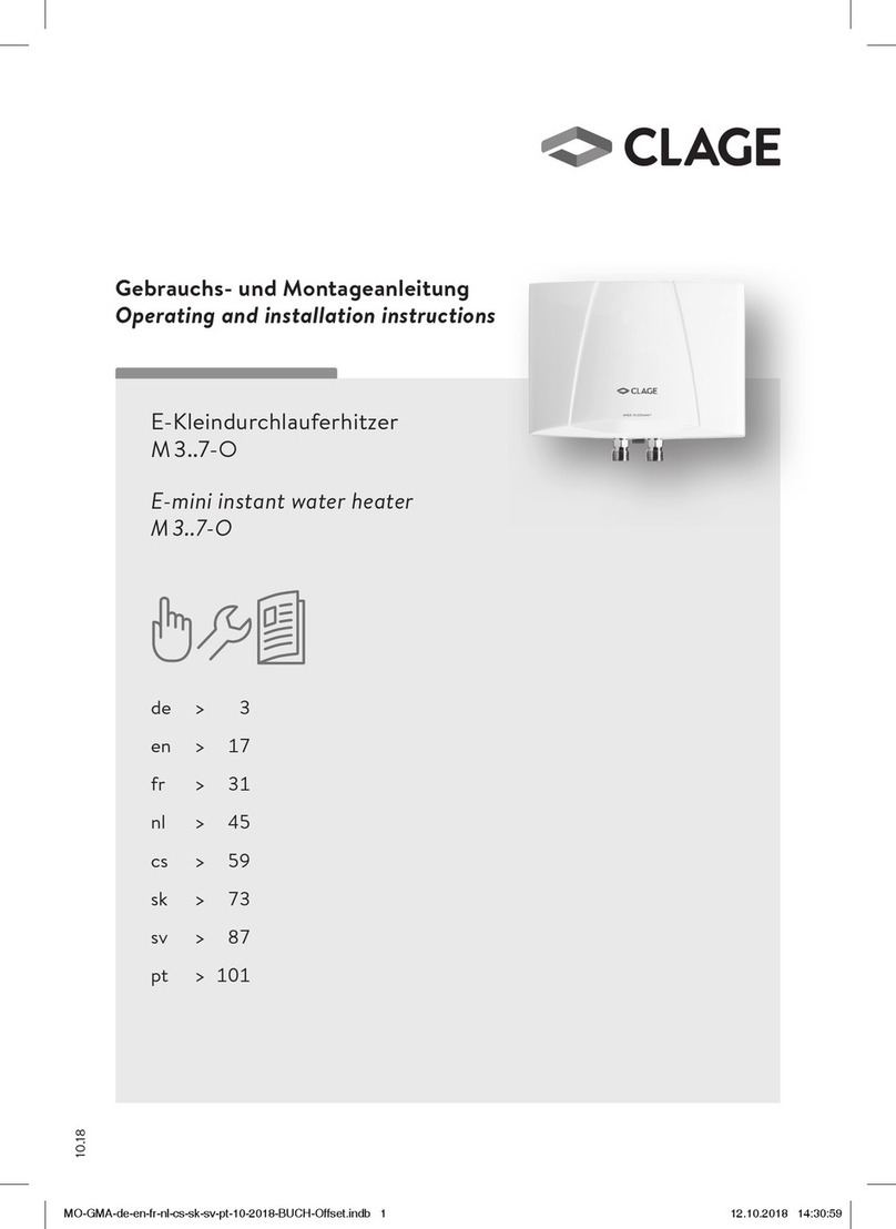 clage M O Series User manual clage M O Series User manual