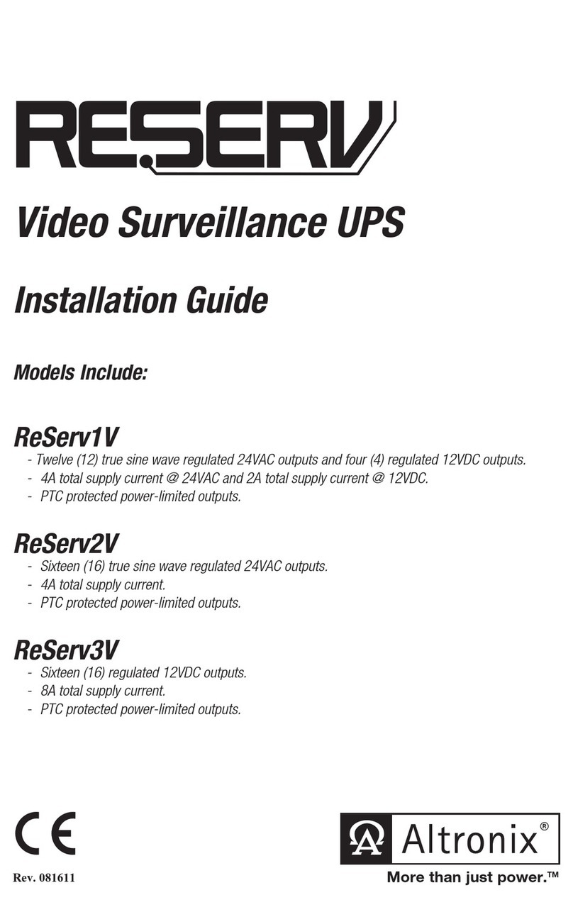 Altronix ReServ Series User manual