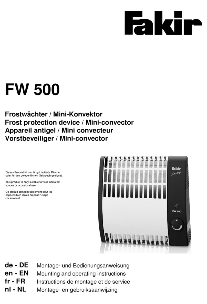 Fakir FW 500 Mounting and operating instructions