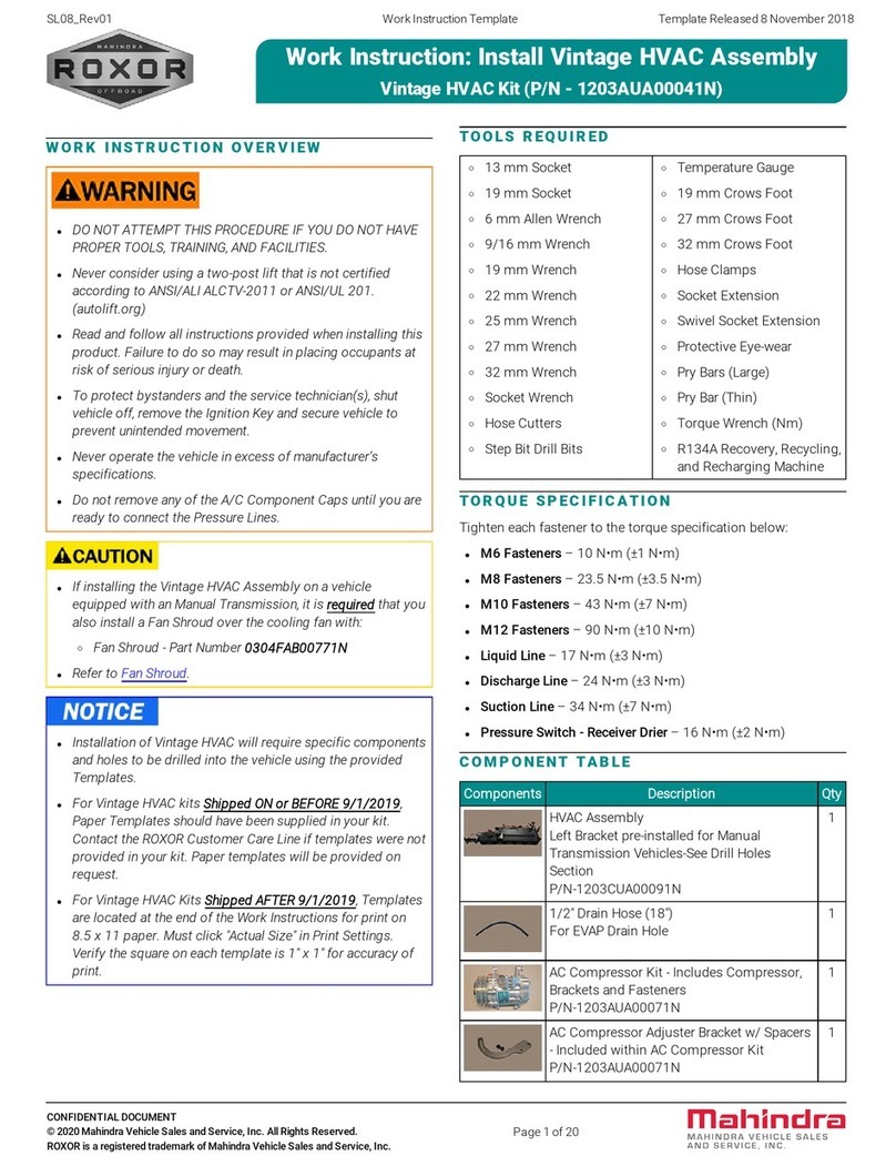 Roxor 1203AUA00041N Work instructions