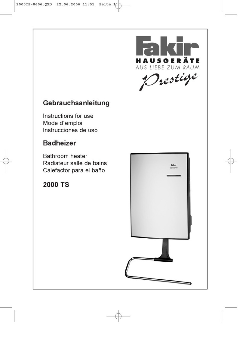 Fakir Prestige 2000 TS Instructions for use Fakir Prestige 2000 TS Instructions for use