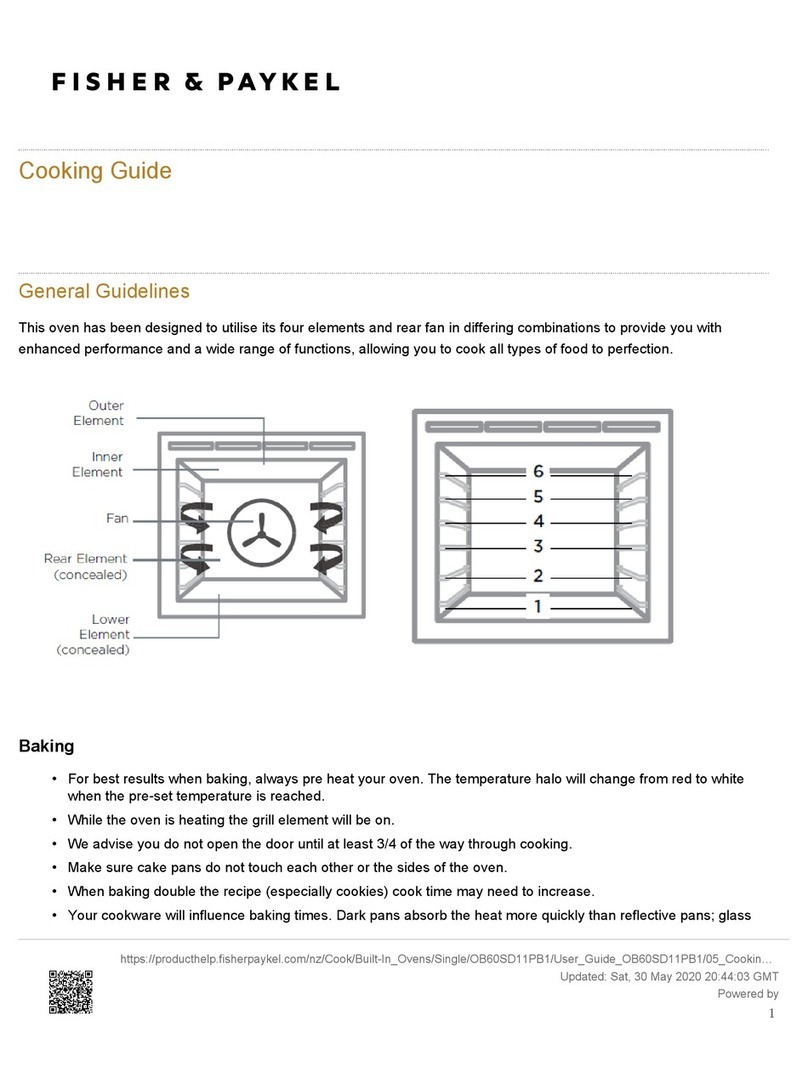 Fisher & Paykel OB60SD11PB1 Cooking guide