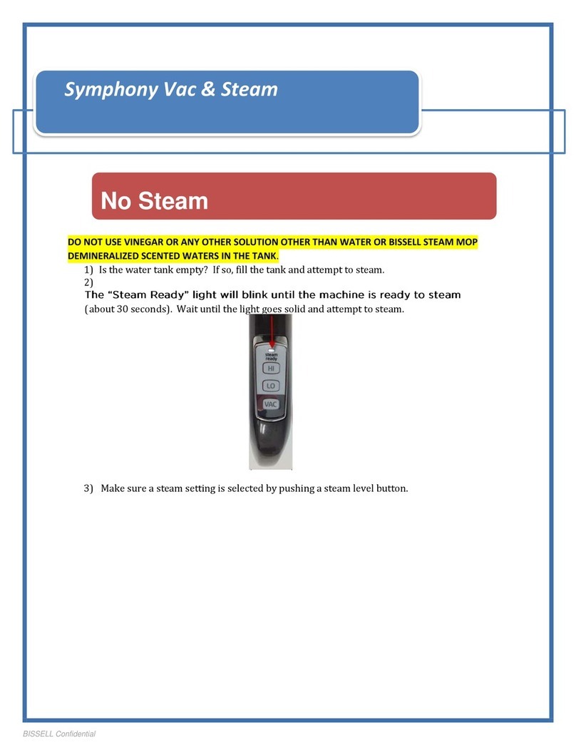 Bissell Symphony troubleshooting guide