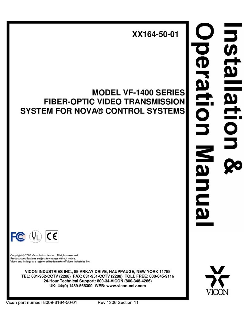 Vicon VF-1400 Series Installation & operation manual